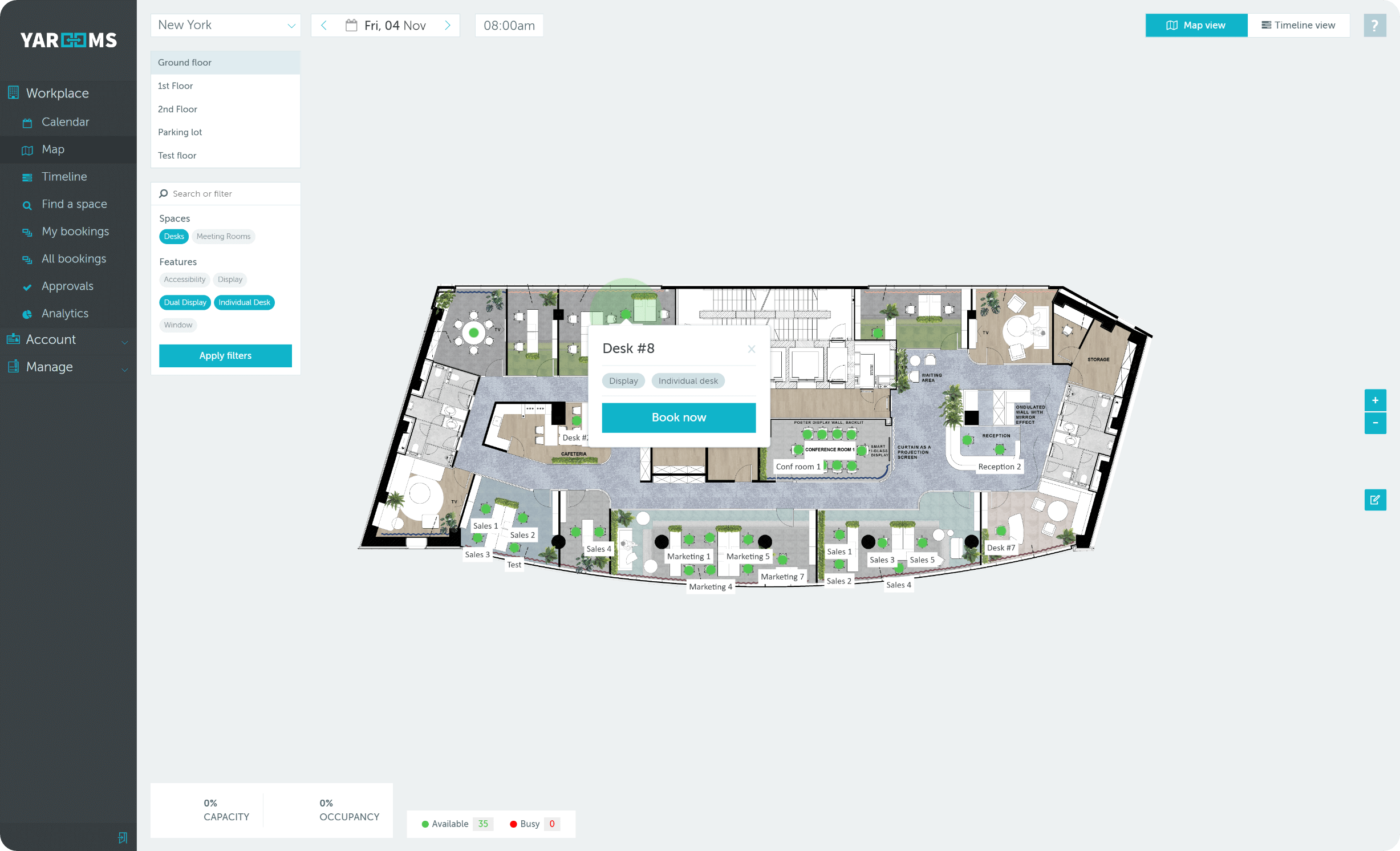 Desk booking software for hybrid workplaces